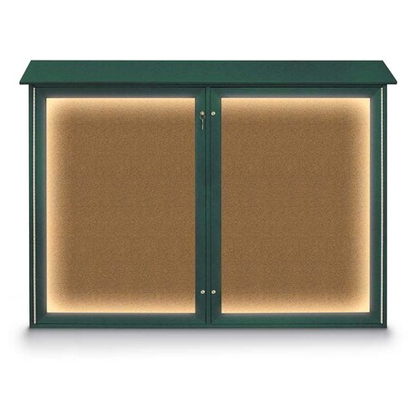 United Visual Products Open Faced Traditional Corkboard, 72x48" UV646A-WHITE-SURF